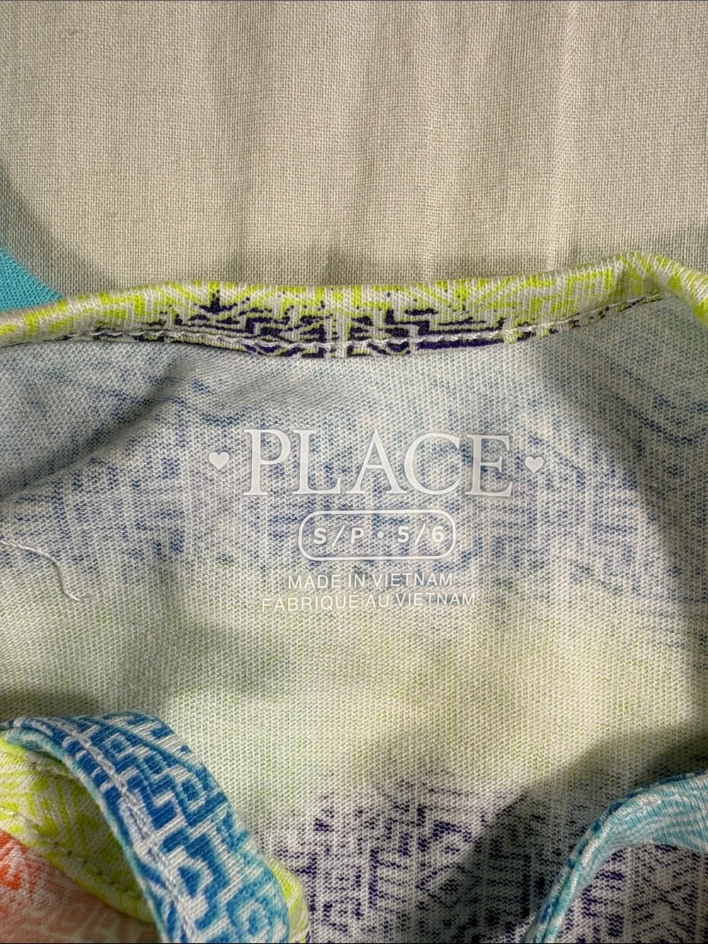 The Childrens Place Girls Romper 2 Pack Blue Multi Color Geometric Size 5/6 S